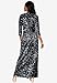 Jessica London Women's Plus Size Stretch Knit Faux Wrap Maxi Dress - 14 W, Black