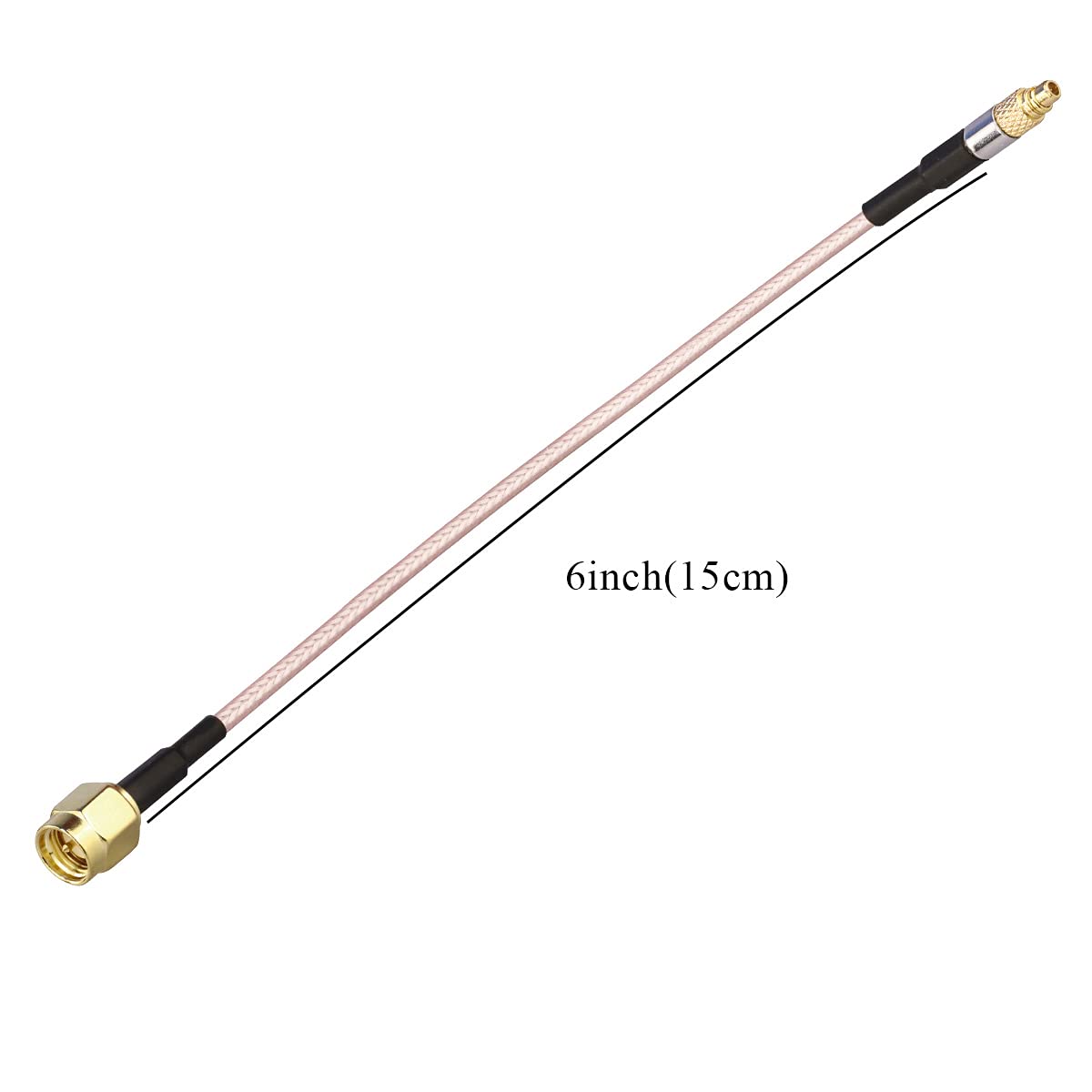 TUOLNK 2 Pack 6inch SMA Male to MMCX Male Coax Cable SMA Male to MMCX