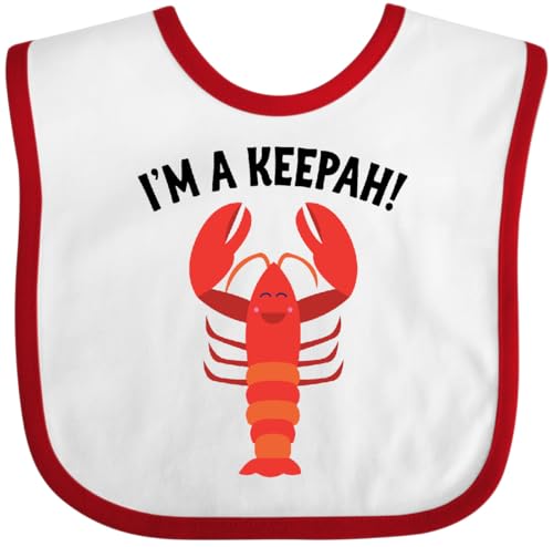 inktastic Lobster Funny Im a Keepah Baby Bib