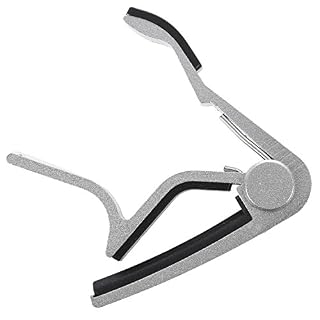 AUNEVN Capodastre Capo Pince Guitare Acoustique Folk Classique Electrique Argent Metal – Image 3