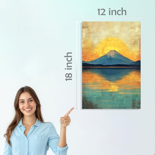 Image of SiddArtify Abstract Landscape Wall Art Poster Print Set - Colorful Nature Prints for Living Room Bedroom Office Decor - 12x18 inch Board Pack of 6