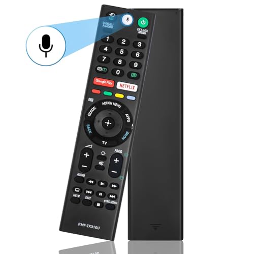Image of Sony TV Voice Replacement Remote Compatible with All Sony and Bravia TVs Including 4K UHD LED LCD Smart Android Models Perfect for TVs with Voice Control and Easy Pairing Required