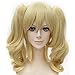 Produktbild ATAYOU® Frauen Lange Lockige Blonde Anime Cosplay Perücken Für Frauen Mit Trauben 2 Pferdeschwänze (Blond) (Blond)