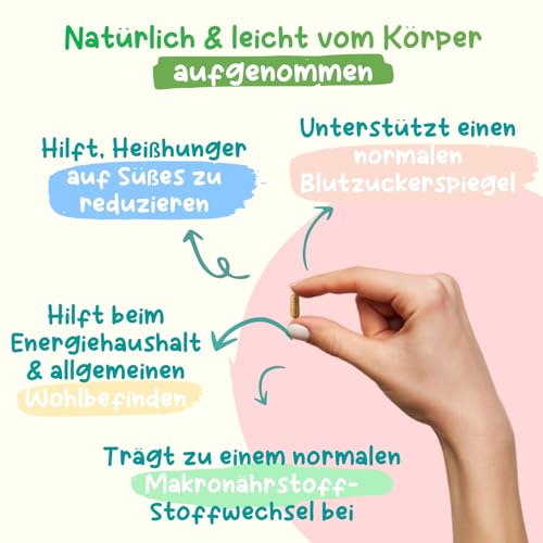 Bio Chrom : 100% Natürlich & Hochwertig | 60 Kapseln vegan hochdosiert für 1 bis 2 Monate | mit Bio-Koriander & Sonnenblumenextrakt | Blutzucker & Stoffwechsel für Männer und Frauen – Bild 3