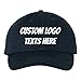 INK STITCH Unisex Vc300a Custom Stitching Logo Texts Monogrammed Cotton Baseball Caps (Navy)