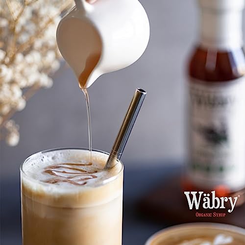 Image of Wabry Organic Syrup - Coffee Lover's Trio | Rose, Lavender & Chocolate Hazelnut Syrups for Coffee, Ice Cream, Mochas, Pancakes, Mocktails, Vegan, Non-GMO Natural Latte Syrup, BPA-Free Plastic Bottle