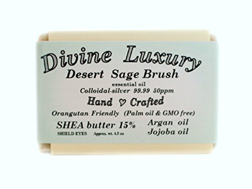 Colloidal Silver Soap Bar SAGE BRUSH DivineLuxuryBar 4.5 oz. bar