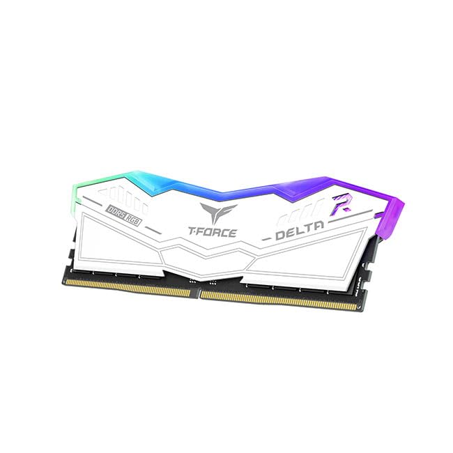 Image of TEAMGROUP T-Force Delta RGB DDR5 Ram 64GB (2x32GB) 6000MHz PC5-48000 CL38 Intel XMP 3.0 & AMD Expo Compatible Desktop Memory Module Ram White FF4D564G6000HC38GDC01