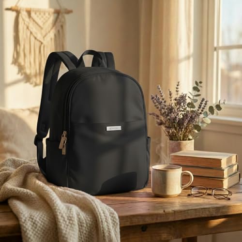 Image of VISMIINTREND College Backpack for Women, Girls |fits 13 Inch Laptop| Nylon Casual Daypack|Stylish Backpack|Bags for Tution | School | Travel |New Year Gifts