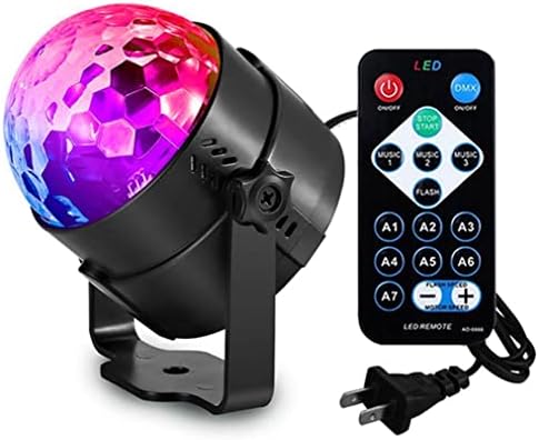Led Sound Activated Party Lights with Remote Control DJ Lighting Disco Ball Strobe Club Lamp 7 Modes Stage Par Light Magic Mini Led Stage Lights for Christmas Home Room Dance Partiee Parties Birthday