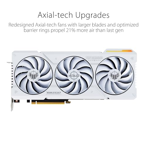 Image of ASUS TUF Gaming NVIDIA GeForce RTX 4070 Ti Super White OC Edition Gaming Graphics Card (PCIe 4.0, 16GB GDDR6X, HDMI 2.1a, DisplayPort 1.4a)