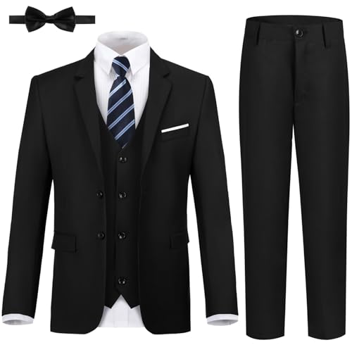 JPF Boy's Formal Suit Set Slim Fit Kids Tuxedo Suits for Wedding Teen Toddler Boy Dress Suit Outfit