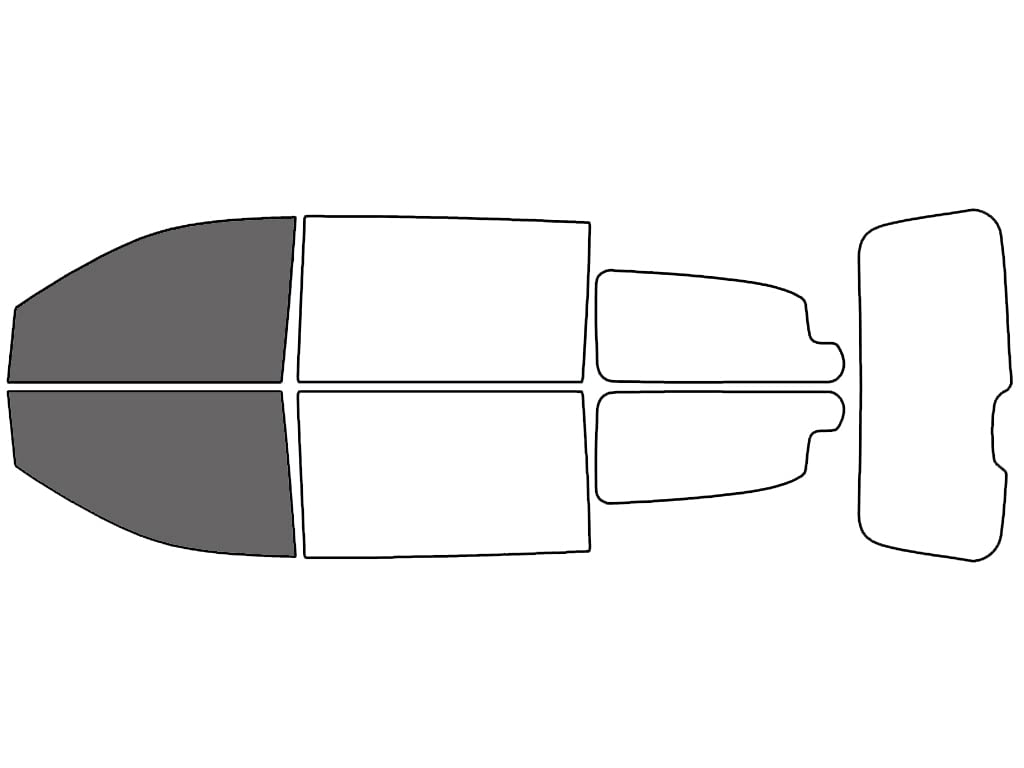 Rvinyl Window Tint Kit Compatible with Chrysler Town and Country 2008-2016 - Front Precut Kit - 35%