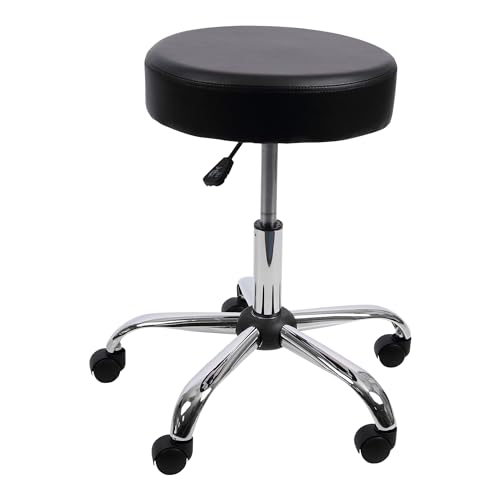 Alera Height Adjustable Lab Stool, Black, PU