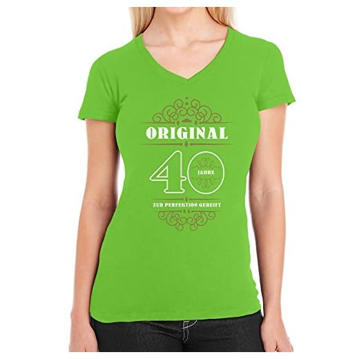 Födelsedag 40 år - Original present dam t-shirt V-ringad