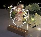 ukgiftstoreonline Any Name and Heart Personalised Night Light LED Lamp Gift