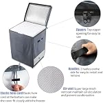 Outdoor Deep Freezer Cover,Heavy Duty 600D 100% Waterproof Chest Freezer Cover,Freezer Covers for Outside 7.0 Cubic Chest Freezer,Top Can Be Opened by Zipper(33"W x 22.5"D x 33.5"H,Grey)