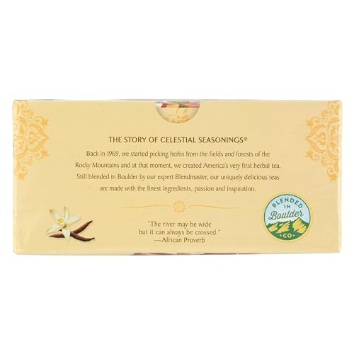 Celestial Seasonings Madagascar Vanilla Rooibos African Red Herbal Tea, 20 ct