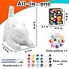 FUNZBO 4.3in Paint Your Own Cat Lamp Kit - Arts and Crafts Supplies Painting for Kids Teens, DIY Night Light Toy for Girls Boys Age 3 4 5 6 7 8 9 10 11 12 13 Birthday Gifts #2