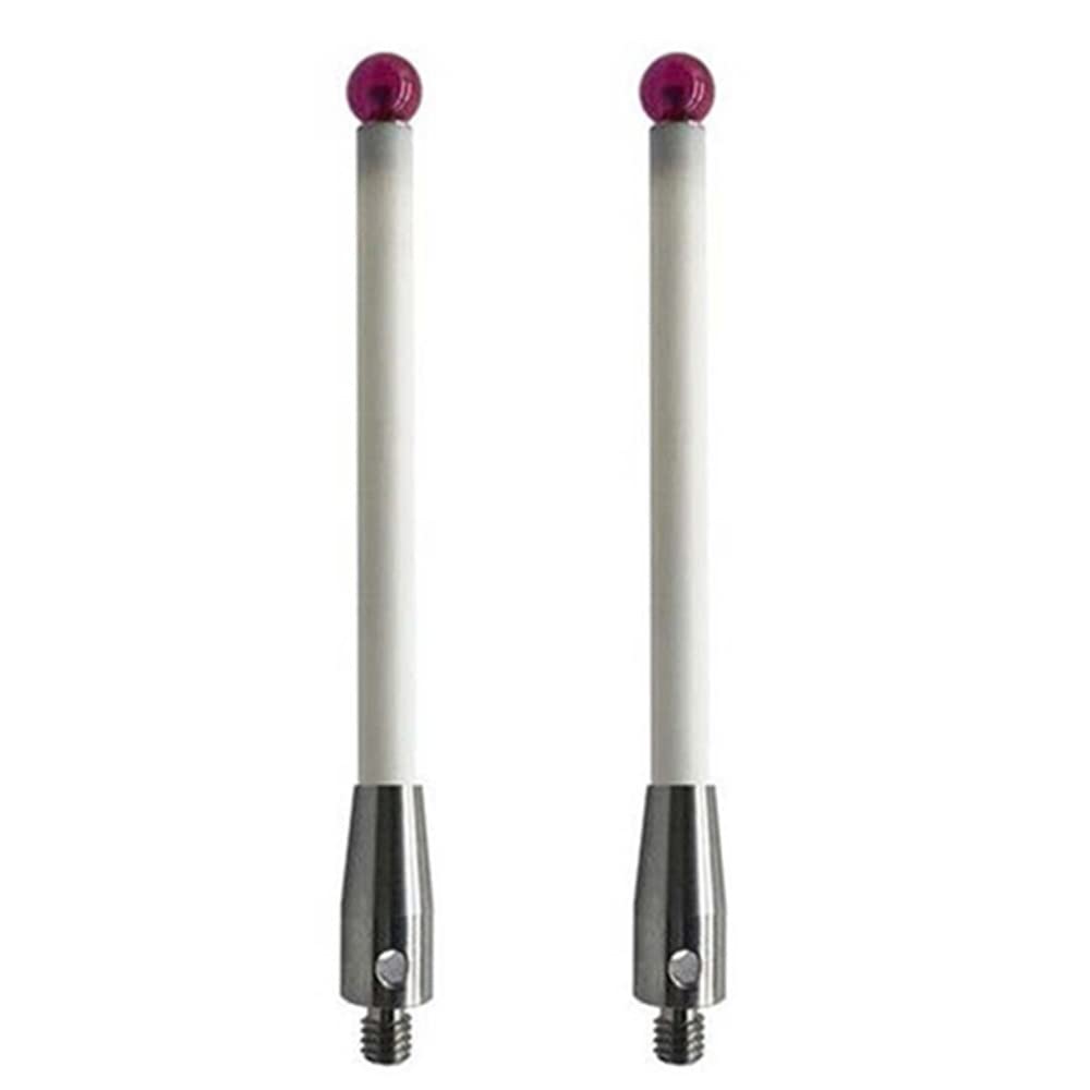 Renishaw A-5000-3712 Lot de 2 stylets à sonde CMM Longueur 100 mm Tige en céramique Pointe boule 6 mm Poignée filetée