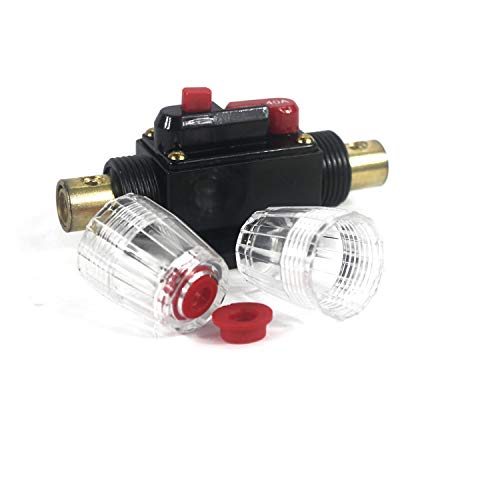 Interruptor de circuito de 12 V-24 V CC 40A y bloque de fusibles inline para audio de coche 4