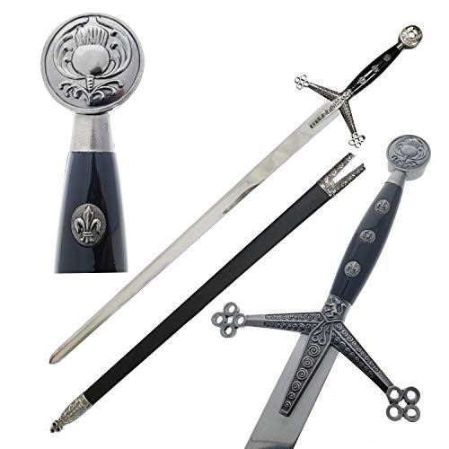 43" Royal Scottish Claymore Sword Celtic Medieval Sword with Scabbard. for LARP, Cosplay, Gifts and Collection