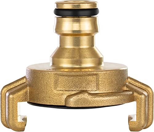 Poppstar Raccord Rapide en Laiton Système Geka avec Connecteur pour Tuyau D’arrosage (compatible avec système Gardena)