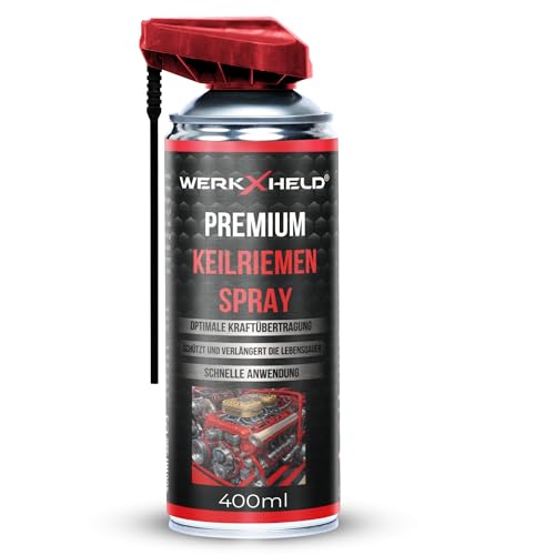 WerkXheld Keilriemenspray 400ml | Hochleistungs-Riemenspray für Auto Industrie & mehr | Verlängert Lebensdauer von Keilriemen | Schnelle Wirkung & Geräuschreduzierung