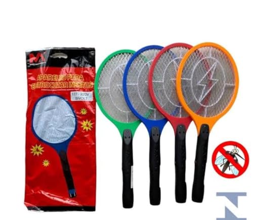 RAQUETE MATA INSETO MOSQUITO MOSCA RECARREGÁVEL BIVOLT