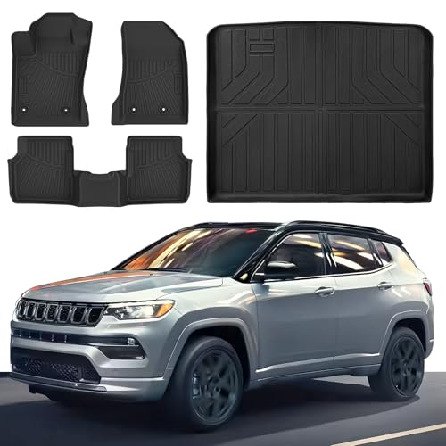 Floor Mats & Trunk Mat Fit for 2017-2025 Jeep Compass,All