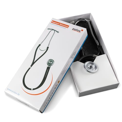 Pulox Rappaport Stethoskop - Professionelles 5-in-1 Doppelschlauch Stethoskop mit wandelbarem Doppelkopf und Zubehör