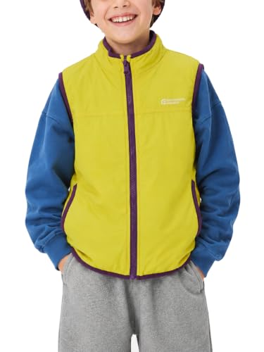 Image of SEAUR Boy Quilted Coat Kids Fleece Vest Girls Reversible Gilet 5-6 Years