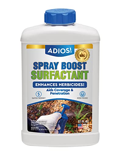 Adios! Spray Boost Surfactant for Herbicides - Makes 100 Gallons of Nonionic Wetting Agent (32oz)