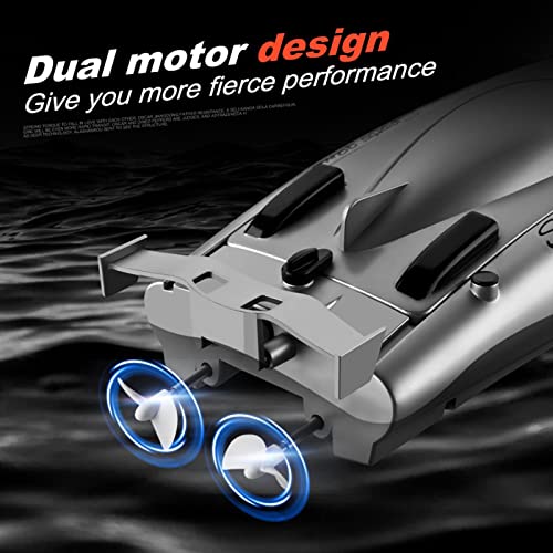 Bateau télécommandé électrique noir modèle RC de course pour adulte - 5