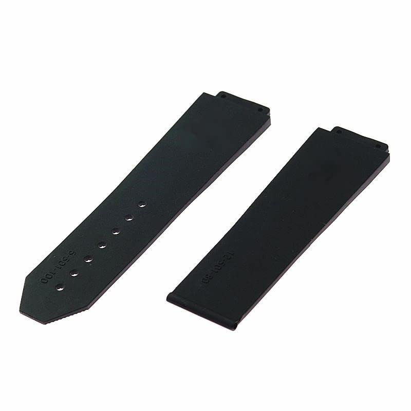 Bracelet de rechange silicone noir Big Bang No.1 rayures verticales