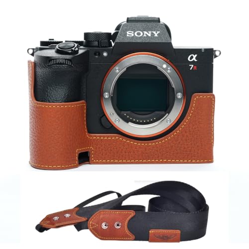 TP Original �Ή� SONY A7R6 A7RVI A7RM6 ��p �n���h���C�h+R�J�����X�g���b�v �{�v �{�f�B�P�[�X �n�[�t�J�����P�[�X �o�b�O �J�o�[ �d�r�����֗� ��ʊJ�� ���� ��p�Ή��J�����J�o�[ (�u���E��)