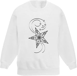 Azeeda 'Decorative Star' Kid's Sweatshirt/Jumper (7-8 Years) (KW00020547)
