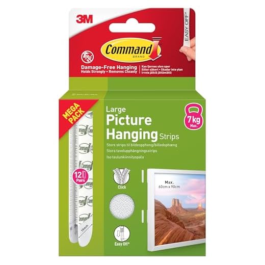 Command Picture & Frame Hanging Strips Value Pack, Large, White, 12-Pairs (17206-12ES)