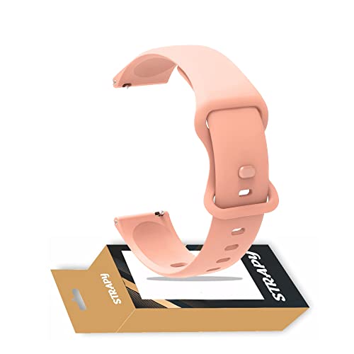 Image of 20mm Soft Silicone Nato Strap Replacement Belt Band For Fastrack Reflex Vybe Smart Watch Straps [ Not for any Other Model]