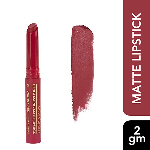 Image of Miss Claire Longlasting Matte Lipstick, Cherry Red 28, 2 g
