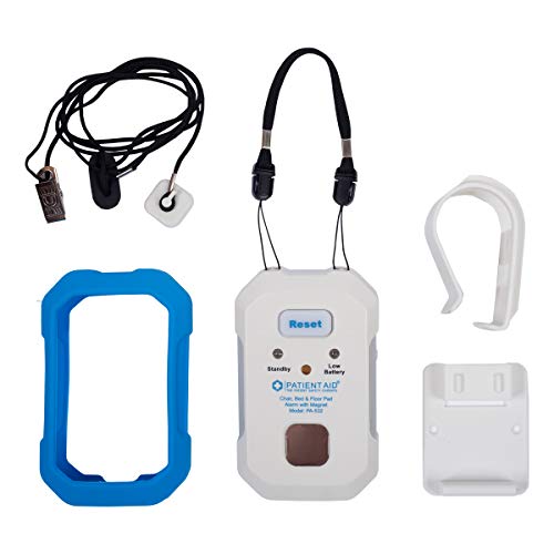 Advanced-Bed-and-Floor-Alarm-with-Magnetic-Pull-Cord-10-x-30-Underpad-with-Motion-Sensor-Alarm-3-Ring-Chime-and-3-Mounting-Options-with-AC-Adapter-and-9V-Battery-1-Yr-Warranty-by-Patient-Aid