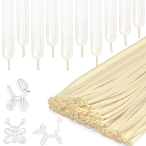 Lange dünne Luftballons, 260 Q, klar, Modellierballon, klar, verdreht, lang, magische Latex-Luftballons für Tierform, Ballonbogen, Geburtstag, Hochzeit, Weihnachten, Party, Dekoration, 100 Stück