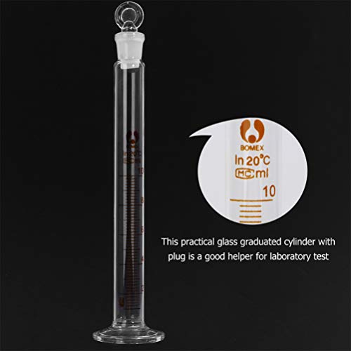 Scicalife 2 Peças De Vidro Cilindro de Medição Cilindro Graduado Escala Métrica Única Cilindros Com
