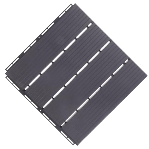 Homoyoyo Interlocking Plastic Deck Tile Grey Patio Flooring Wear-resistant Balcony Porch Outdoor Easy Install Weatherproof