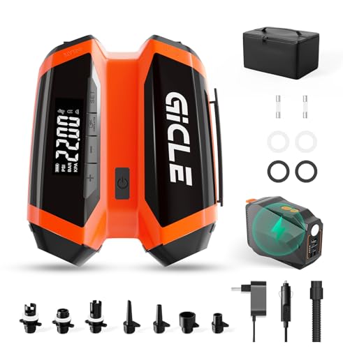 GICLE Akku elektrische SUP Pumpe mit tragbarer Powerbank, 22 PSI Hochdruck Batter Paddle Board Pumpe der Luft für Paddleboard, Boot, Zelt, Kajak (Rechargeable EU Standard) GICLE Akku elektrische SUP Pumpe mit tragbarer Powerbank, 22 PSI Hochdruck Batter Paddle Board Pumpe der Luft für Paddleboard, Boot, Zelt, Kajak (Rechargeable EU Standard)