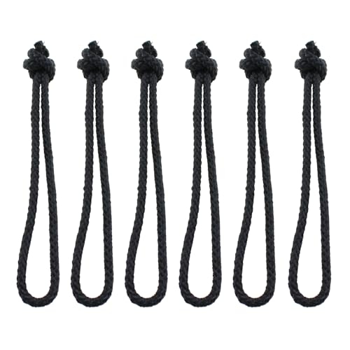 RLECS 6PCS Paddleboard Surfboard 4mm Black Nylon Retaining Rope Attachment Dive Gear Suitable for Short Board Fish Board Long Board SUP