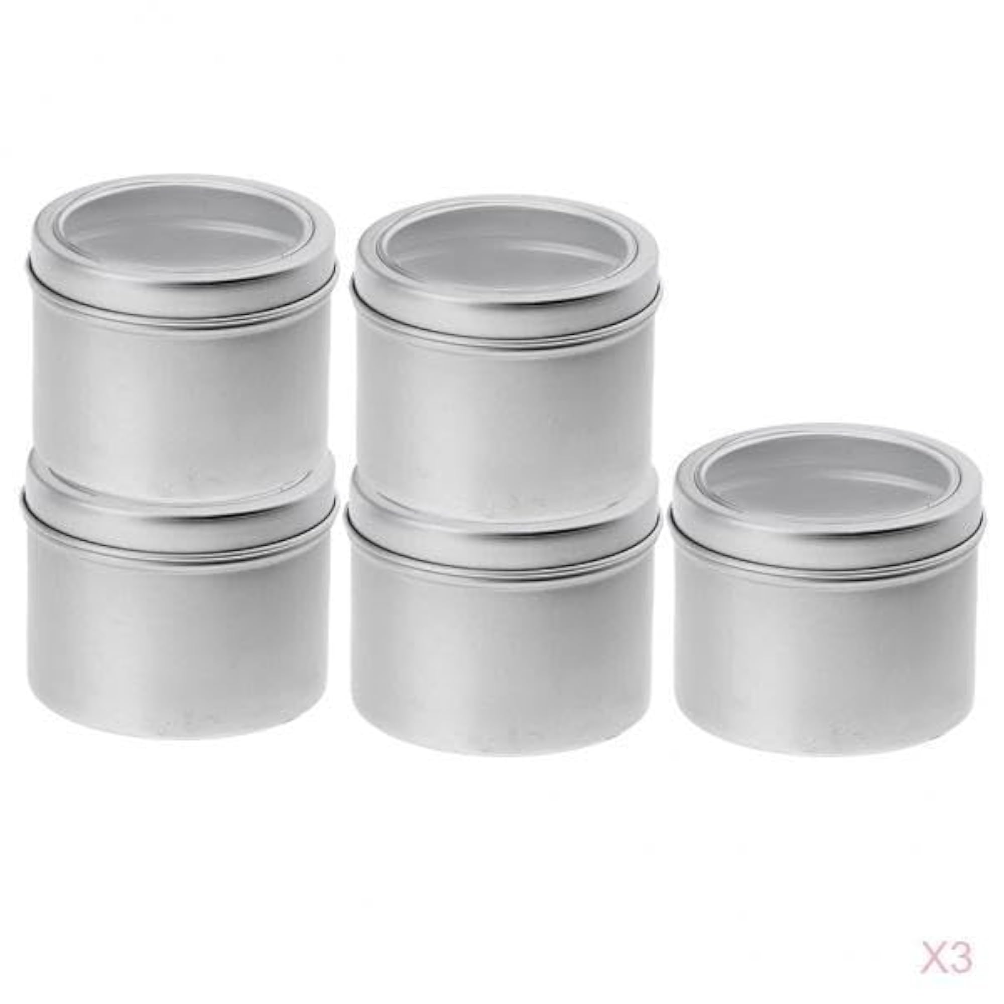 15x 100ml Aluminium Tin Lip Balm Tin Pot Cosmetic Cream Jar Bottle Container