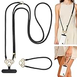 TimQPark Crossbody Phone Lanyard with LifetimeWarranty, Adjustable Neck Strap for Apple iPhone 17 16 Android, Universal Nylon Phone Leash with Reinforced Tab, Anti-Theft Safety Tether for Travel