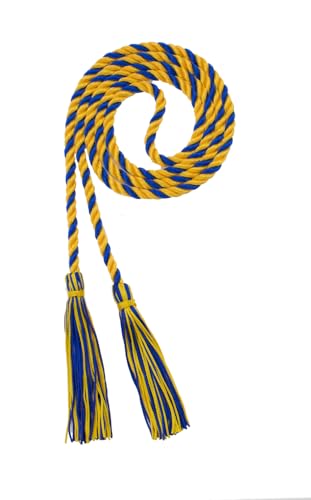 Image of Graduation Honor Cord - Gold /Royal - Every School Color Available - Made in USA