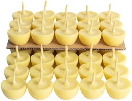 Swaha Premium Cow Ghee Diya Wicks | 60 Minute Long Burning Time Wax Free Ghee Batti | Ready to Use Pure Cotton Wicks for Puja, Aarti & Festivals | Scientifically Tested | Pack of 1 (30 Pieces)